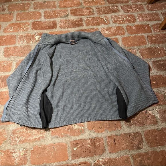 Vintage Turtleneck Sweater House Full Zip Sweater Charcoal Mens M Made In USA - Picture 4 of 16